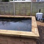 Koi pond with filtration system complete
