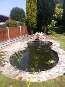 Rubber lined wildlife pond